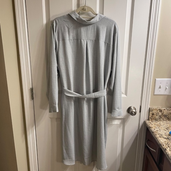 Lands' End Women's Long Sleeve Twill Belted Print Shirt Dress, 1X - Picture 6 of 6